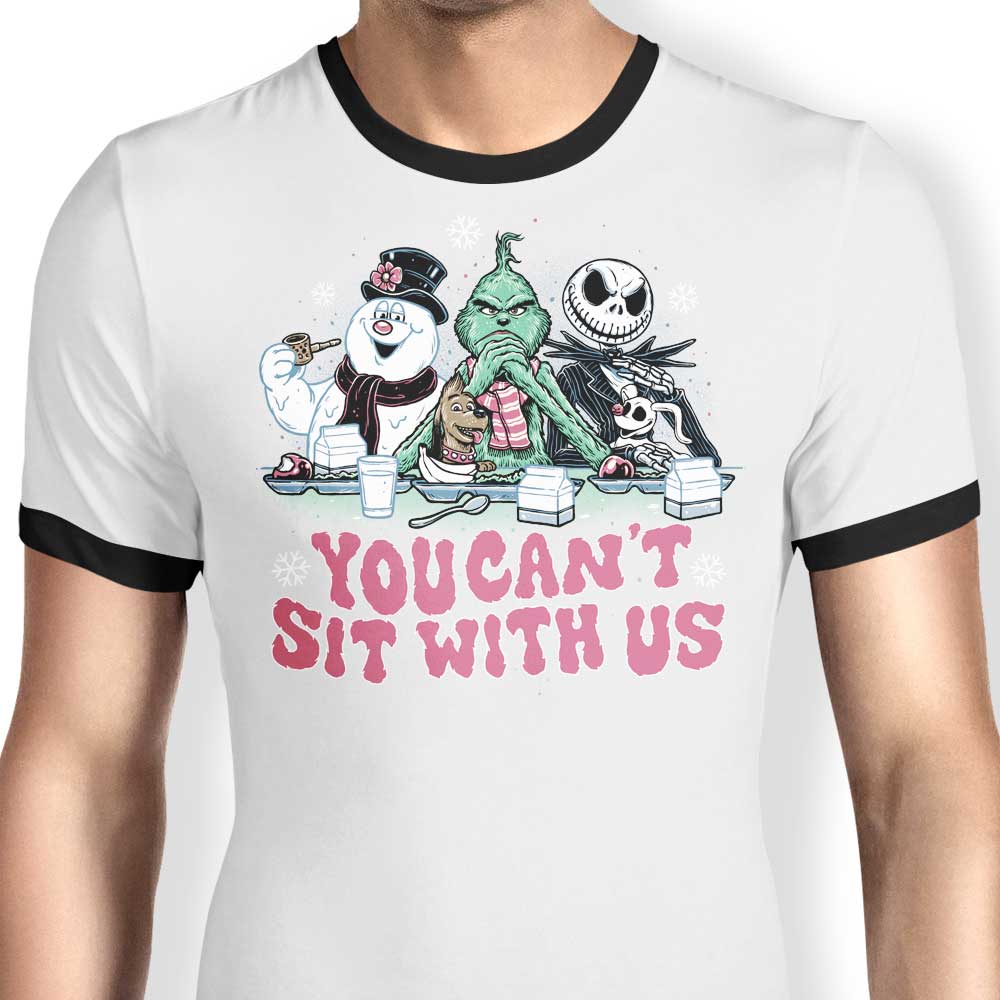Mean Christmas-themed Men's Ringer Style T-Shirt
