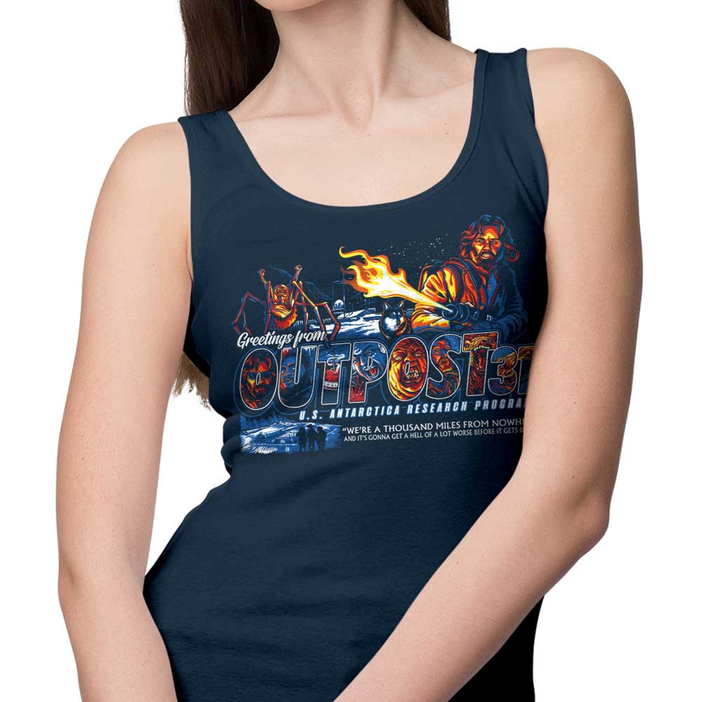 Greetings from Outpost 31 - Stylish Men's and Women's Tank Tops