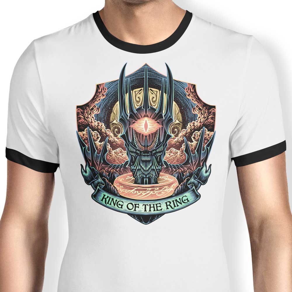 The King of the Ring - Stylish Ringer T-Shirt by Glitchygorilla