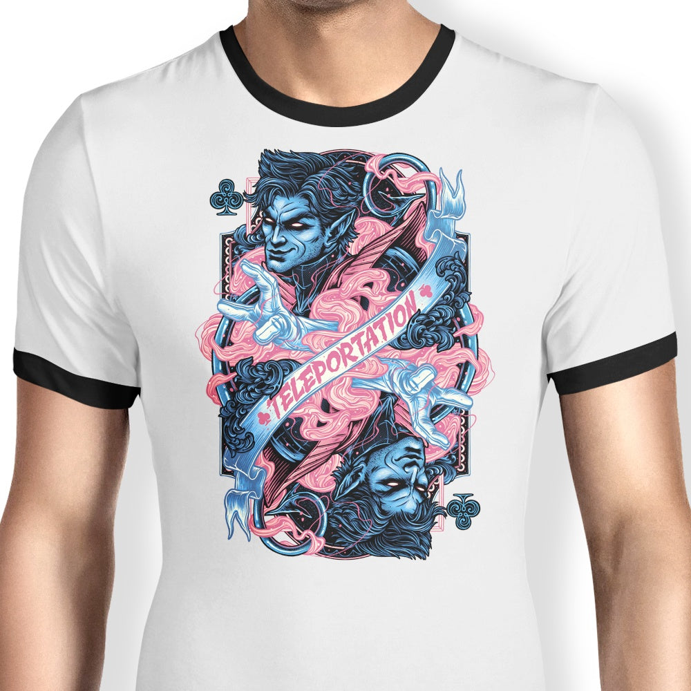 Teleportation-themed Ringer Style T-Shirt for Fashion Lovers