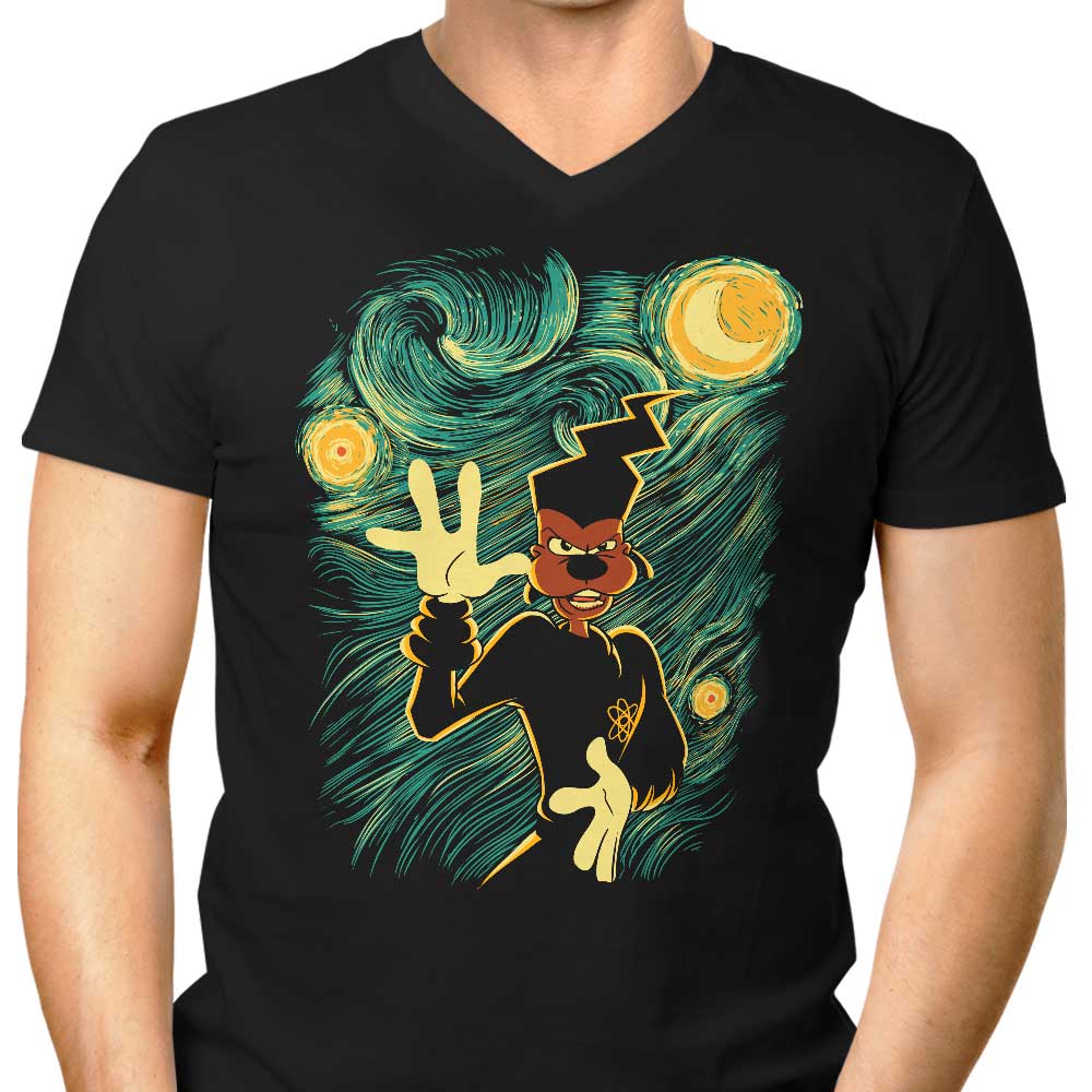 Men's V-Neck T-Shirt for Starry Concert