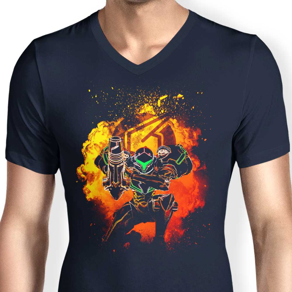 Men's Stylish V-Neck with the Soul of Samus Design