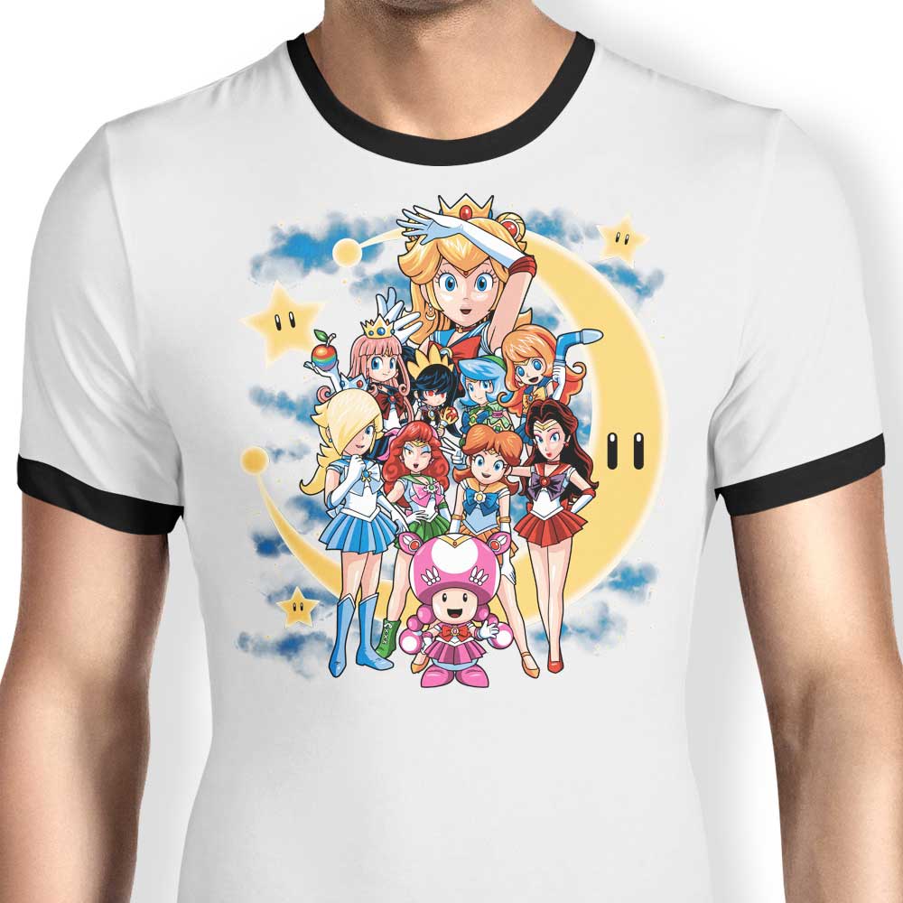 Prime Premne Design Men's Sailor Mushroom Ringer Cotton T-Shirt