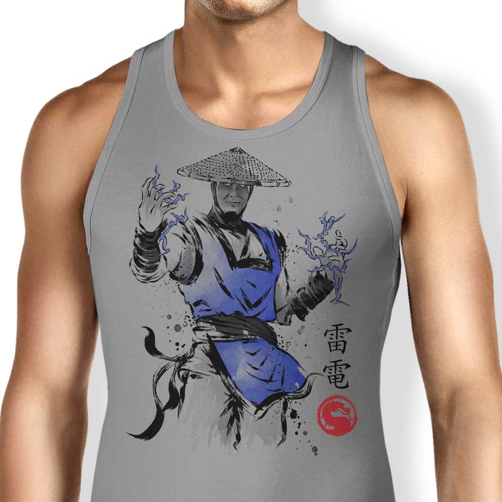 Dr. Monekers' Thunder God Sumi-e Men's and Women's Unisex Fashion Tank Tops