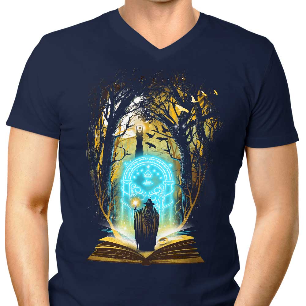 Fantasy Book Inspired Men's V-Neck T-Shirt