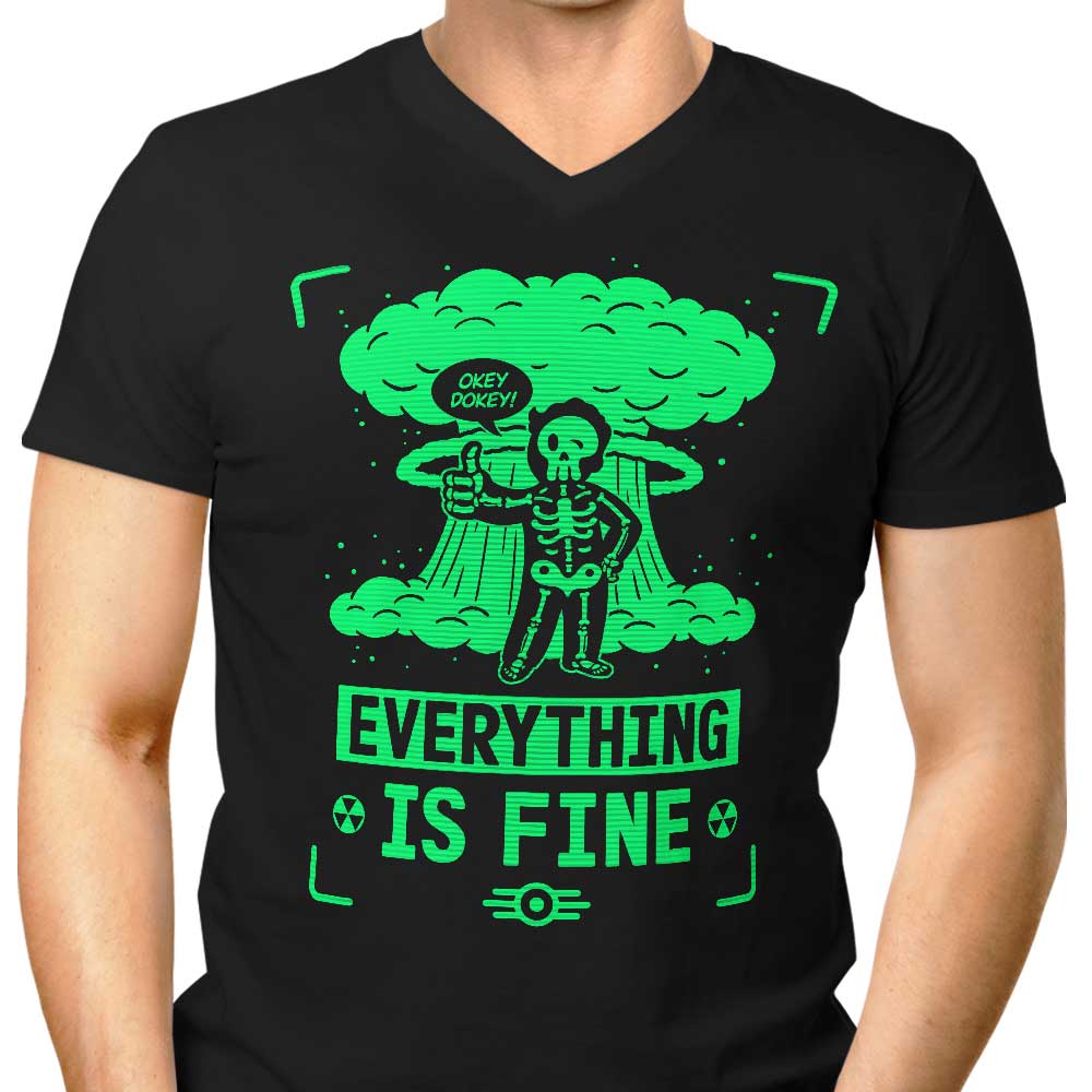 Men's Stylish V-Neck T-Shirt Named Nuclear Boy