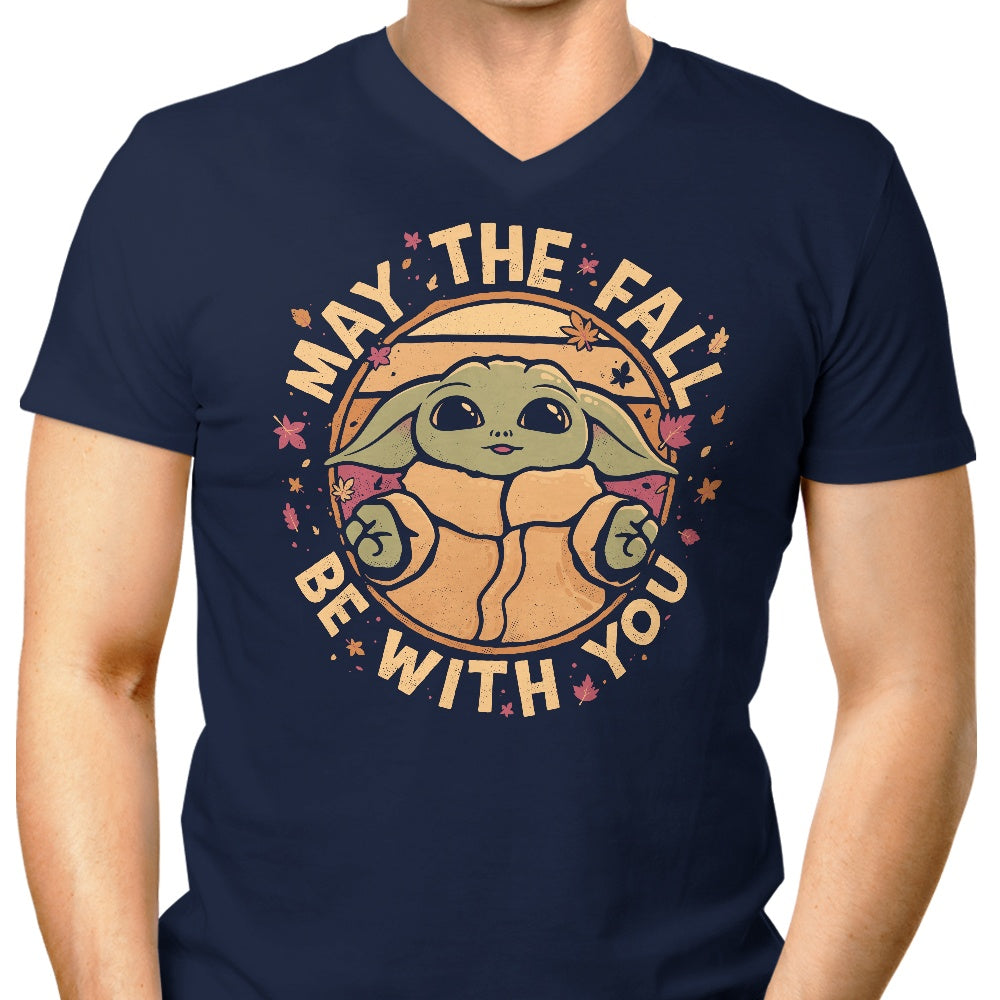 Men's Stylish V-Neck Tee - 'May the Fall'