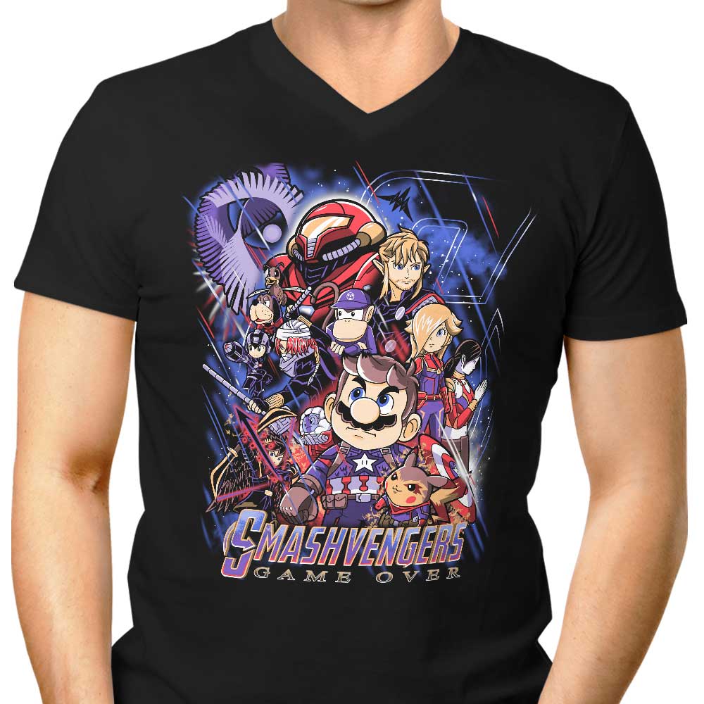 Prime Premne Design Men's Stylish V-Neck Smash Over T-Shirt