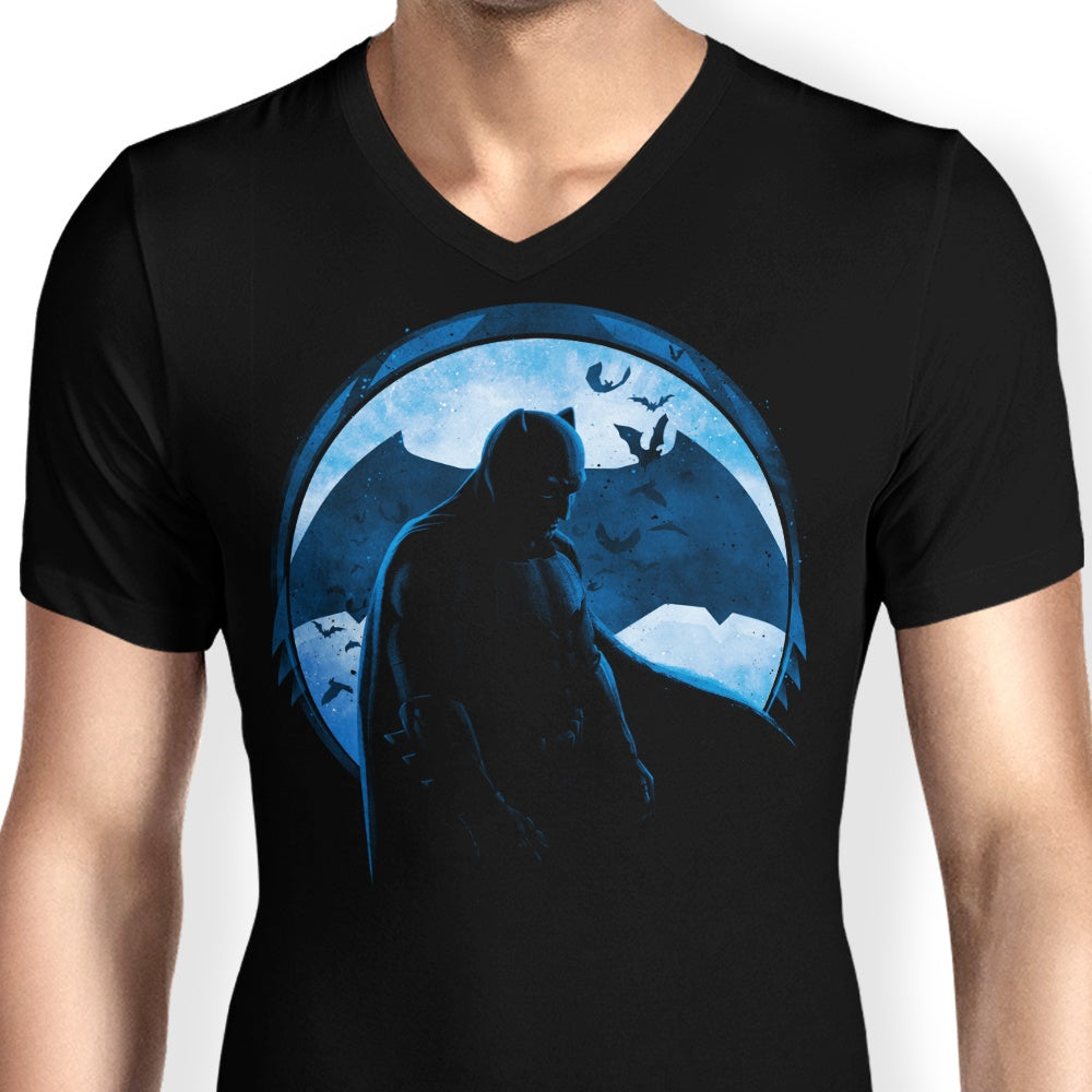 Men's Stylish V-Neck T-Shirt - 'Into the Cave'