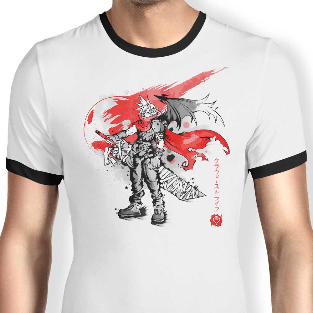 Ex-Soldier Kingdom Sumi-e Men's Stylish Ringer Cotton T-Shirt