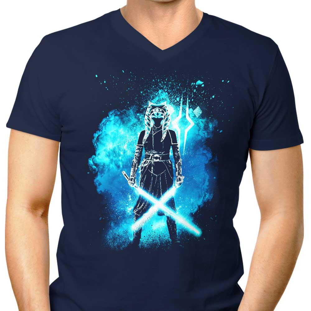 Men's Stylish V-Neck T-Shirt with the Soul of Ahsoka Design
