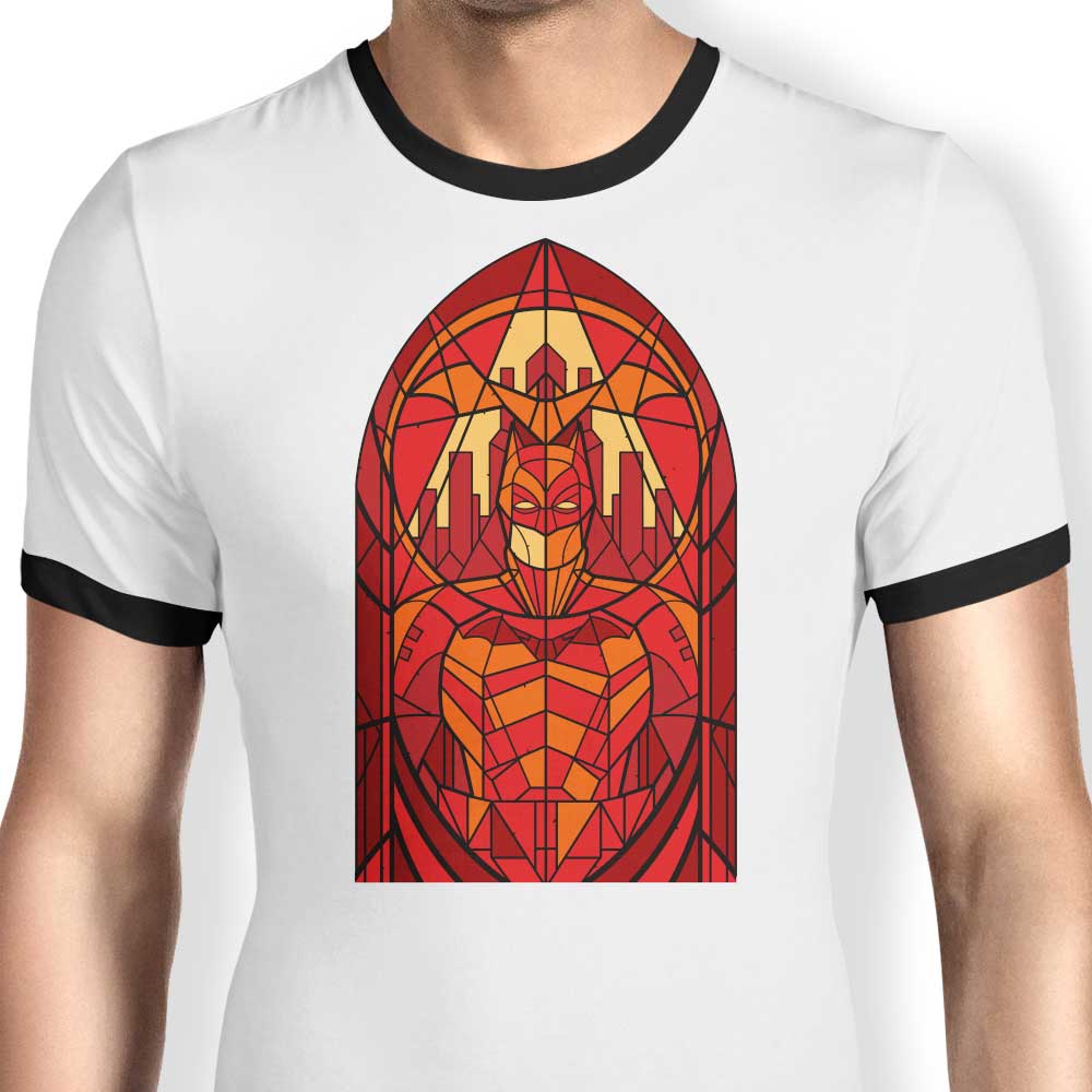 Stunning Stained Glass Vengeance Men's Ringer Cotton T - Shirt