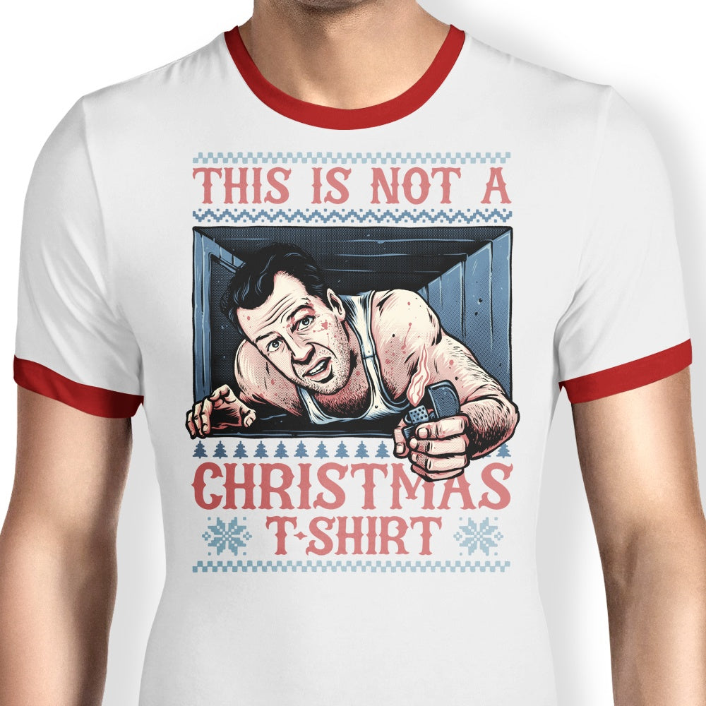 Non-Christmas Ringer Style T-Shirt for a Unique Look