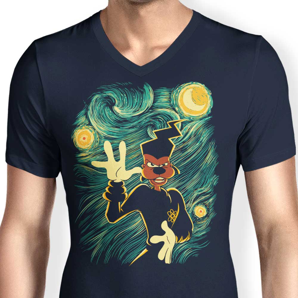 Men's V-Neck T-Shirt for Starry Concert
