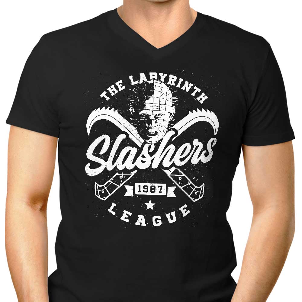 Labyrinth Slashers Men's Fashionable V-Neck T-Shirt