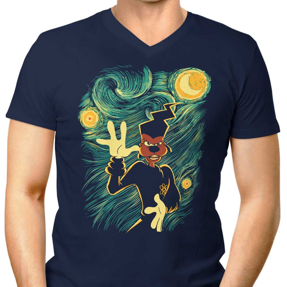 Men's V-Neck T-Shirt for Starry Concert
