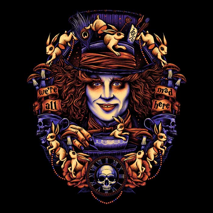 Glitchygorilla's 'Mad for Hats' Men's Stylish Ringer T - Shirt