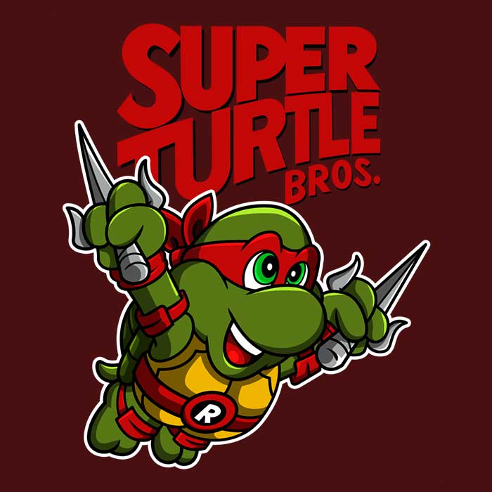 Super Raph Bros Men's Stylish Ringer T-Shirt