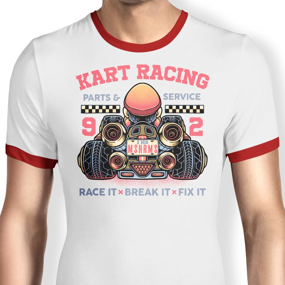 Cool Kart Racing Ringer Style T-Shirt