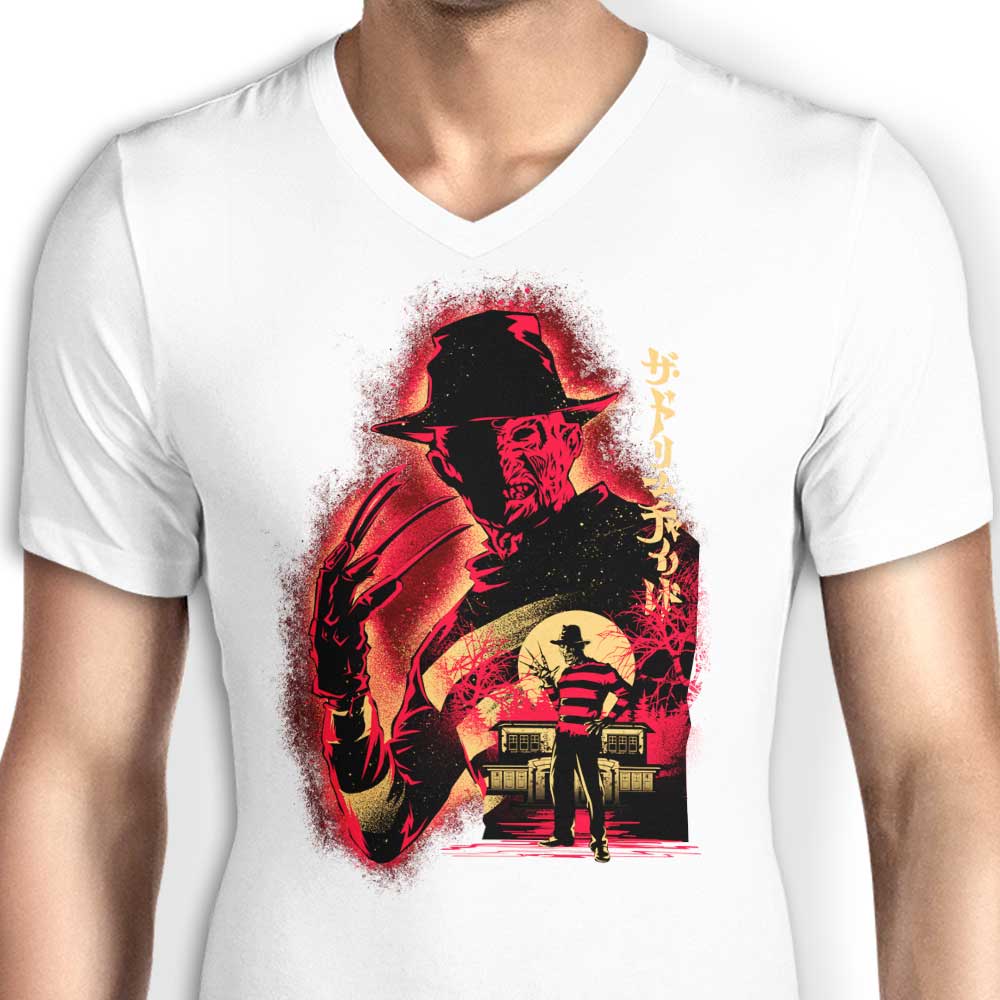 Hypertwenty Men's Stylish V-Neck 'Attack on Elm St.' T-Shirt
