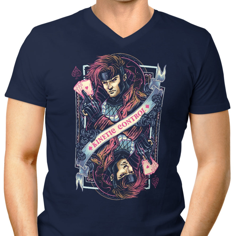 Men's Glitchygorilla Kinetic Control V-Neck T-Shirt