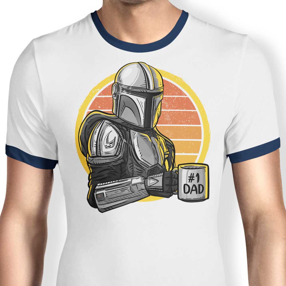 The Galaxy's Finest Dad Ringer Style T-Shirt for Casual Wear