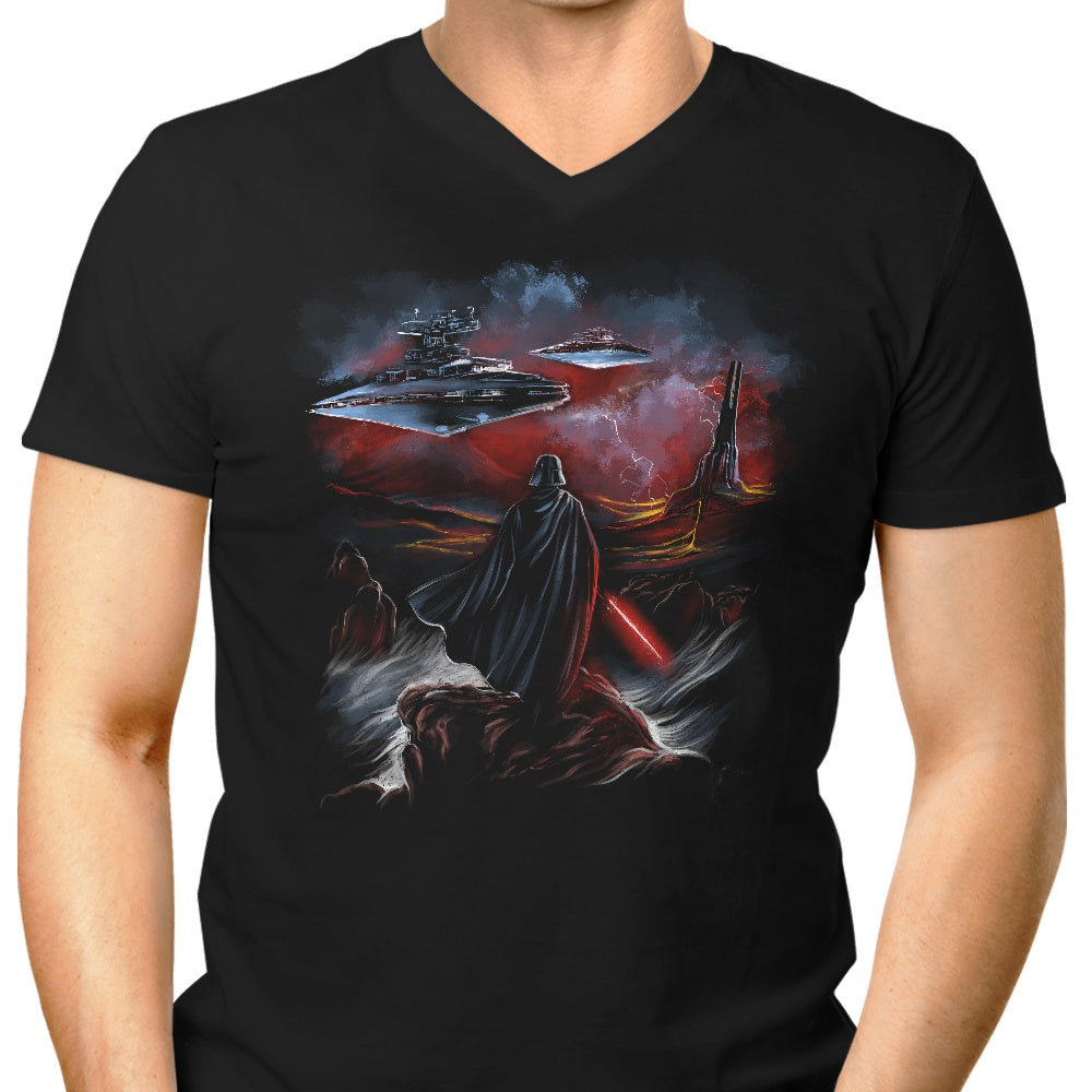 Men's Stylish V-Neck - Dark Side Wanderer