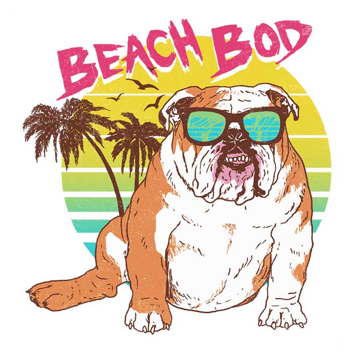Hillary White's Premium Men's Ringer Beach Bod T-Shirt, S - 4XL