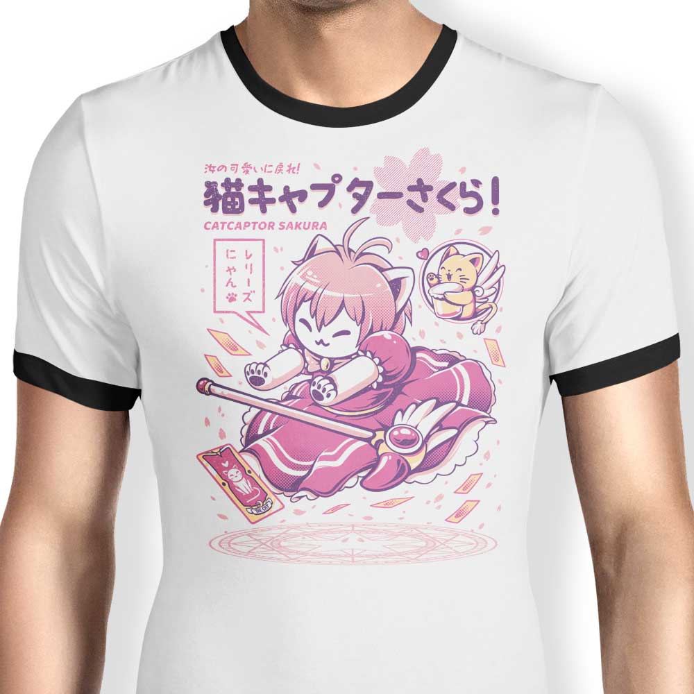 Ilustrata's Catcaptor Sakura Men's Classic Ringer T - Shirt