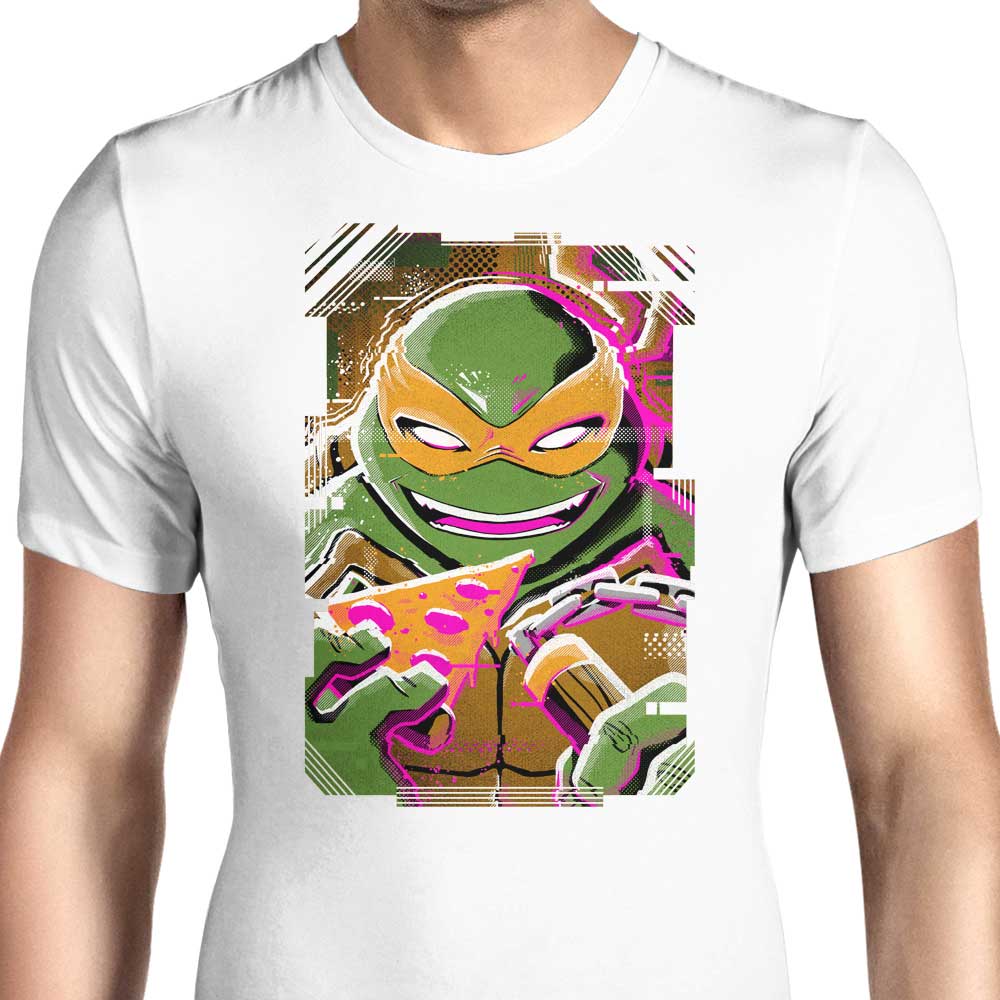 Michelangelo Glitch - Stylish Men's T-Shirts in Various Sizes