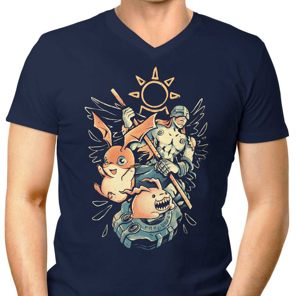 Evolved Digital Hamster Design - Men's V-Neck Shirt