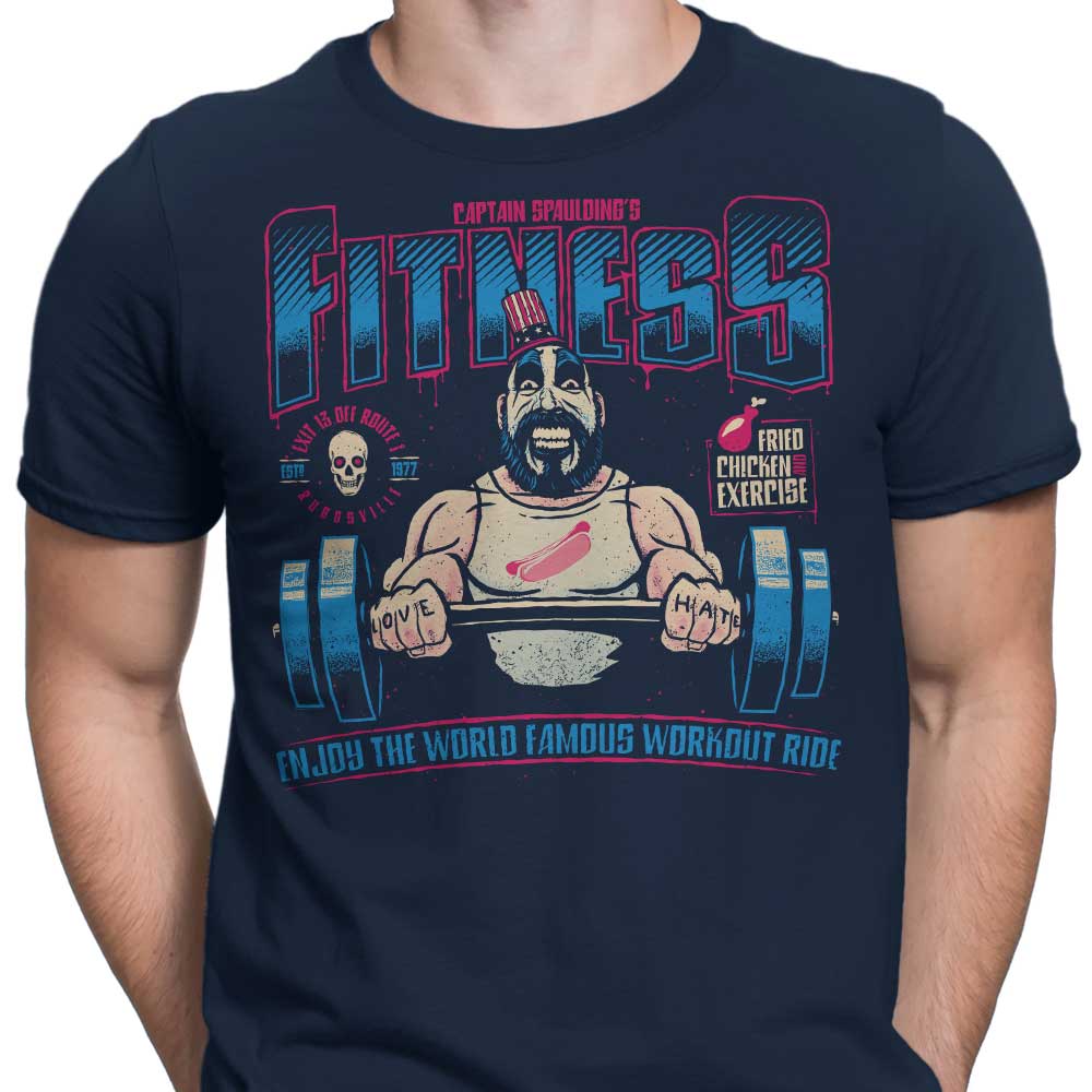 Men's 'Fried Chicken and Exercise' Apparel: T-Shirts in Various Sizes