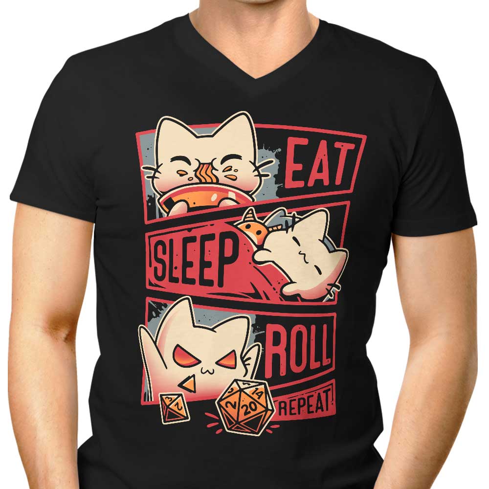 Men's Fashionable V-Neck Roleplayer Routine T-Shirt