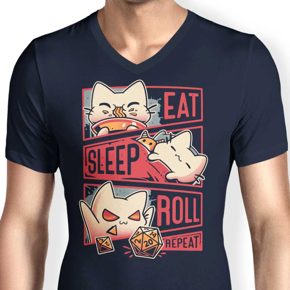 Men's Fashionable V-Neck Roleplayer Routine T-Shirt