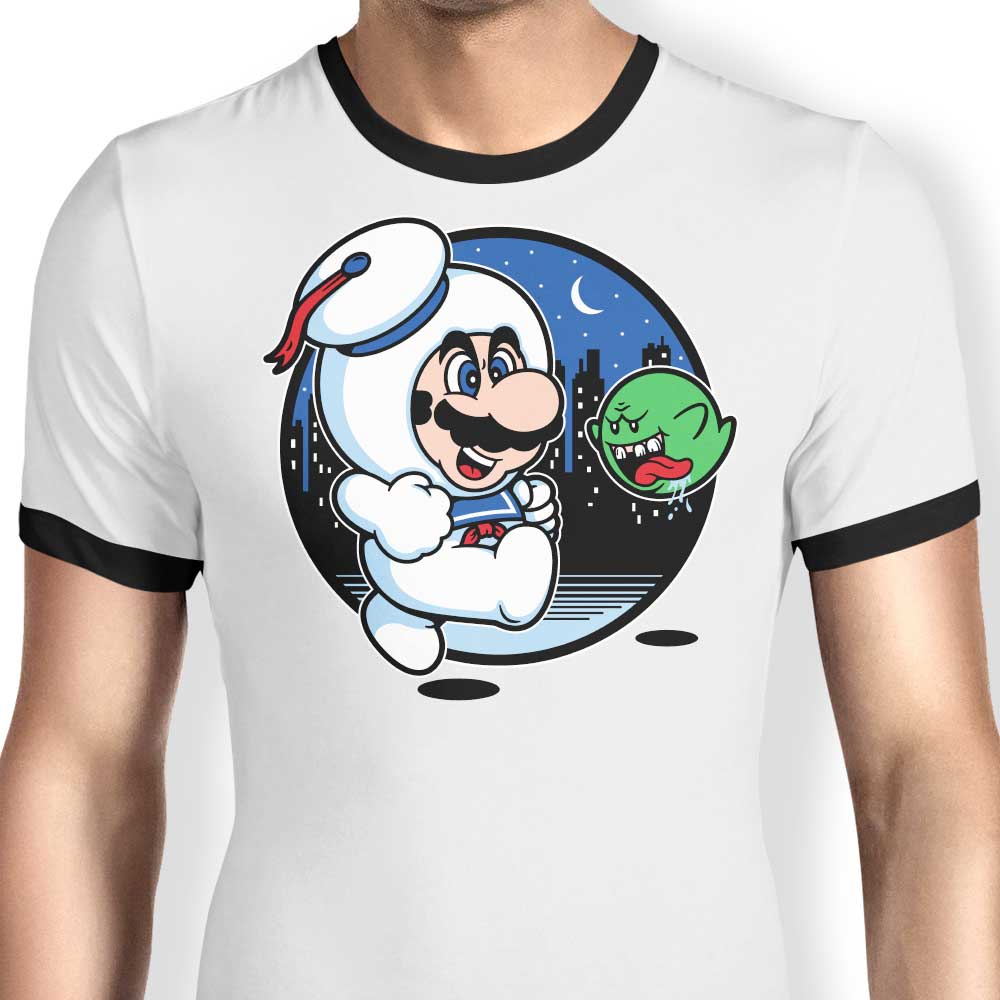 Cool Super Marshmallow Bros. Ringer Style T-Shirt