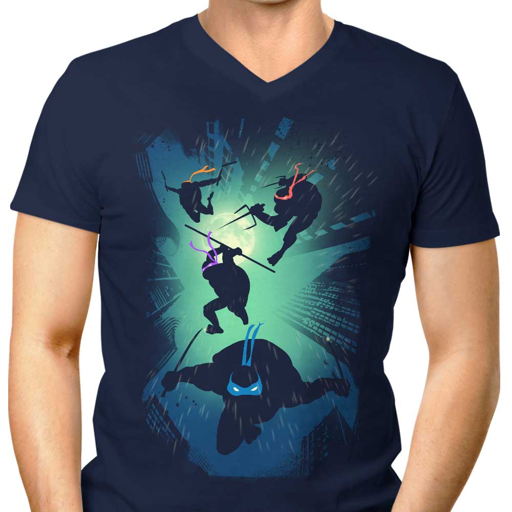 Men's Stealthy V-Neck Attack T-Shirt by XENOS