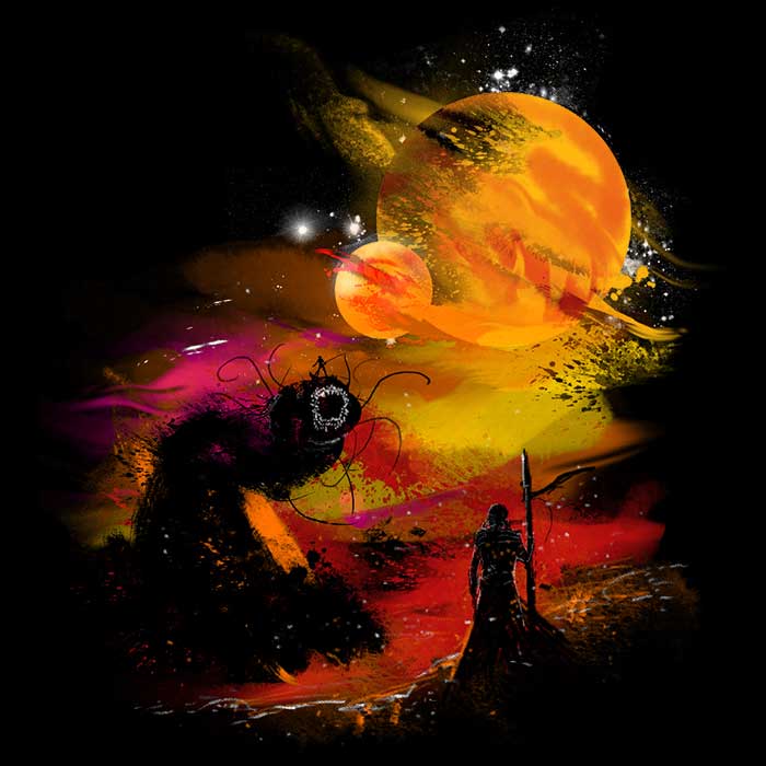 Men's Apparel - Sunset-themed T-Shirts Inspired by Arrakis