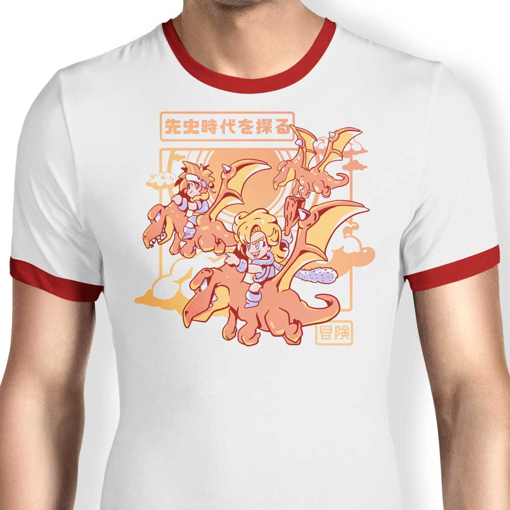 Adventure Awaits - Stylish Ringer T-Shirt by Sketchdemao