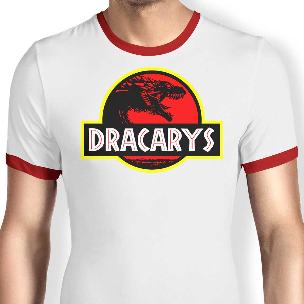 CoD Designs Men's Dracarys Park Ringer T - Shirt in S to 4XL Sizes