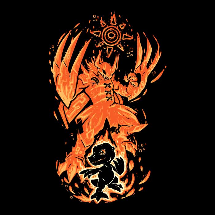 Men's Digital V-Neck T-Shirt with Inner Courage