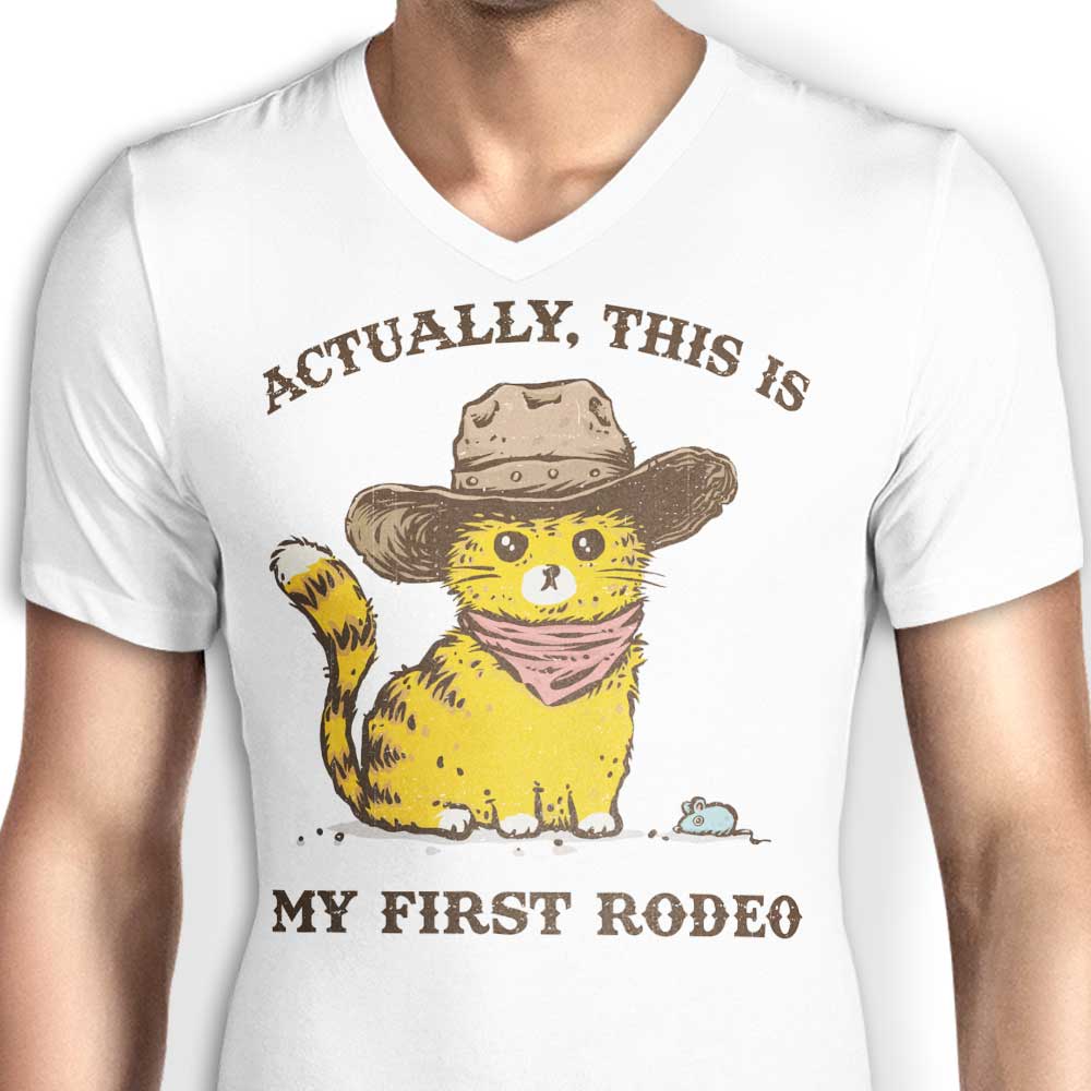Men's Stylish V-Neck - My First Rodeo Edition