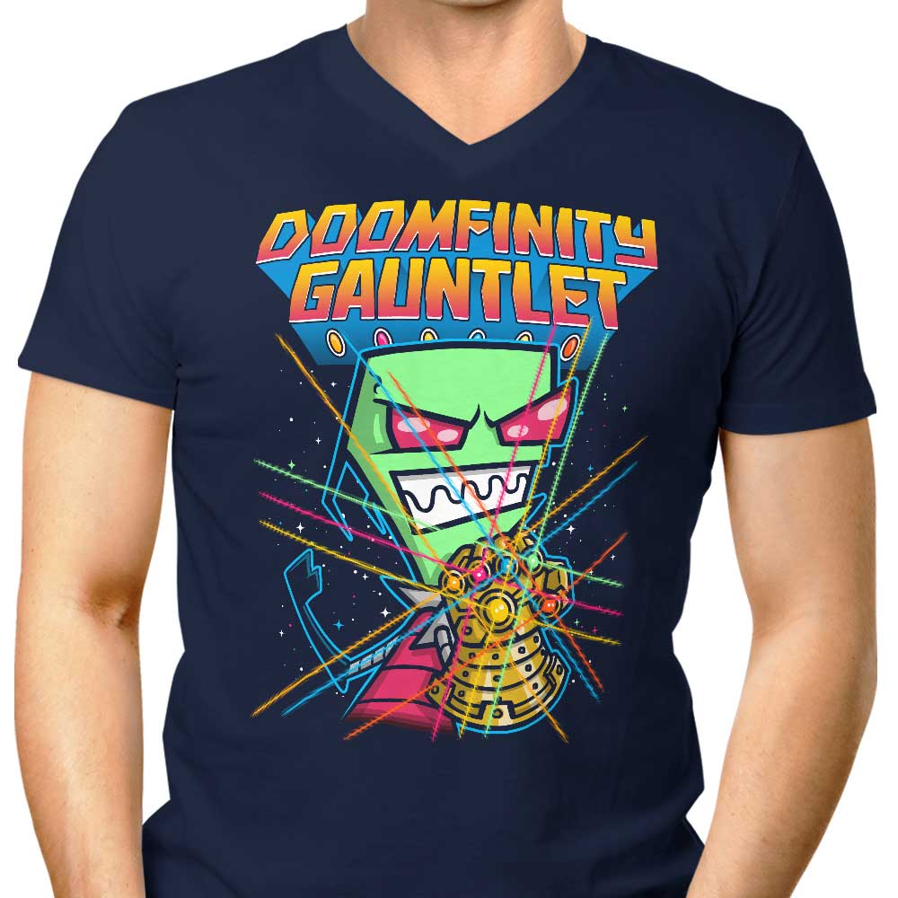 Doomfinity Gauntlet Men's V-Neck T-Shirt - A Stylish and Unique Apparel