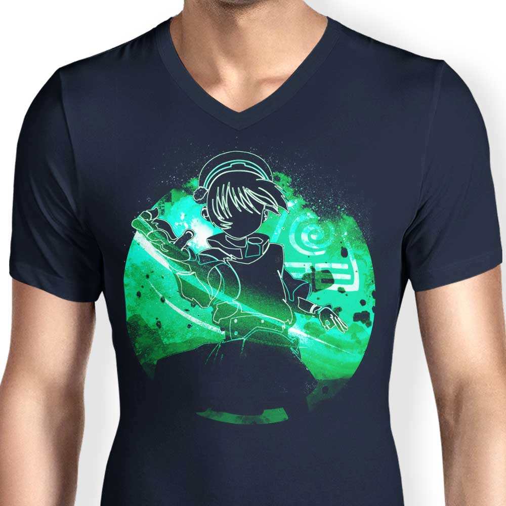 Stylish Men's V-Neck Earth Soul T-Shirt