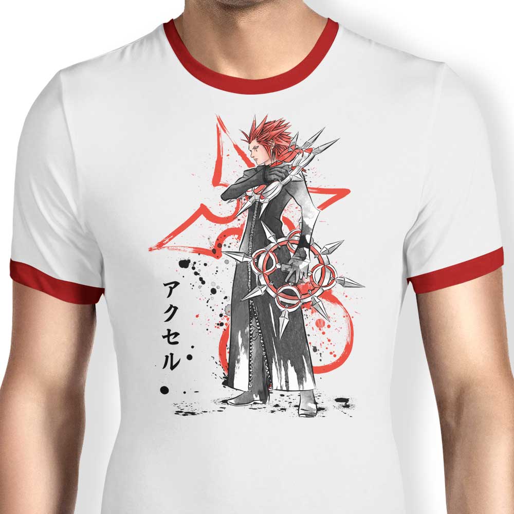 Watercolor Flurry Men's Ringer Style Cotton T-Shirt