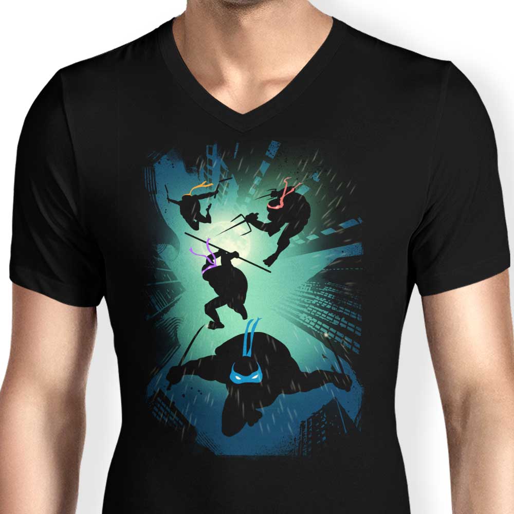 Men's Stealthy V-Neck Attack T-Shirt by XENOS