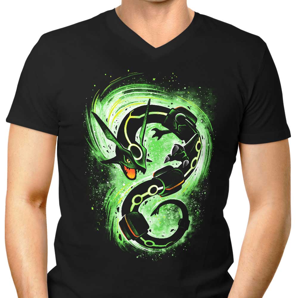 The Majestic Dragon Ascent - Men's Stylish V-Neck