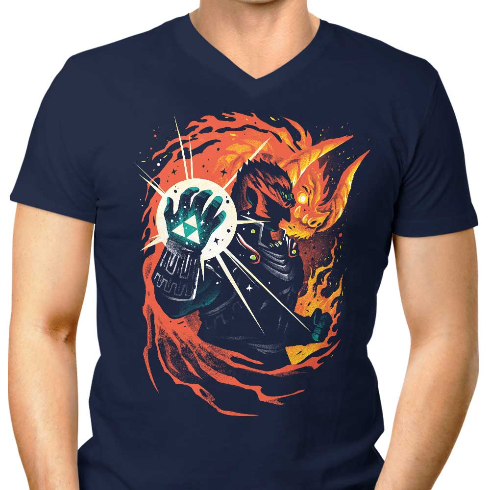 Men's V-Neck T-Shirt Inspired by the Demon King