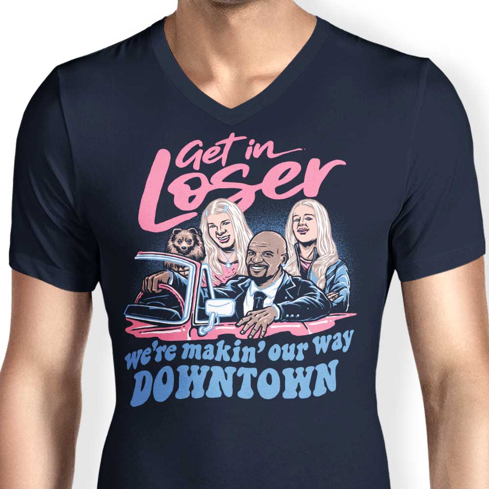 Men's Stylish V-Neck Downtown Driving T-Shirt