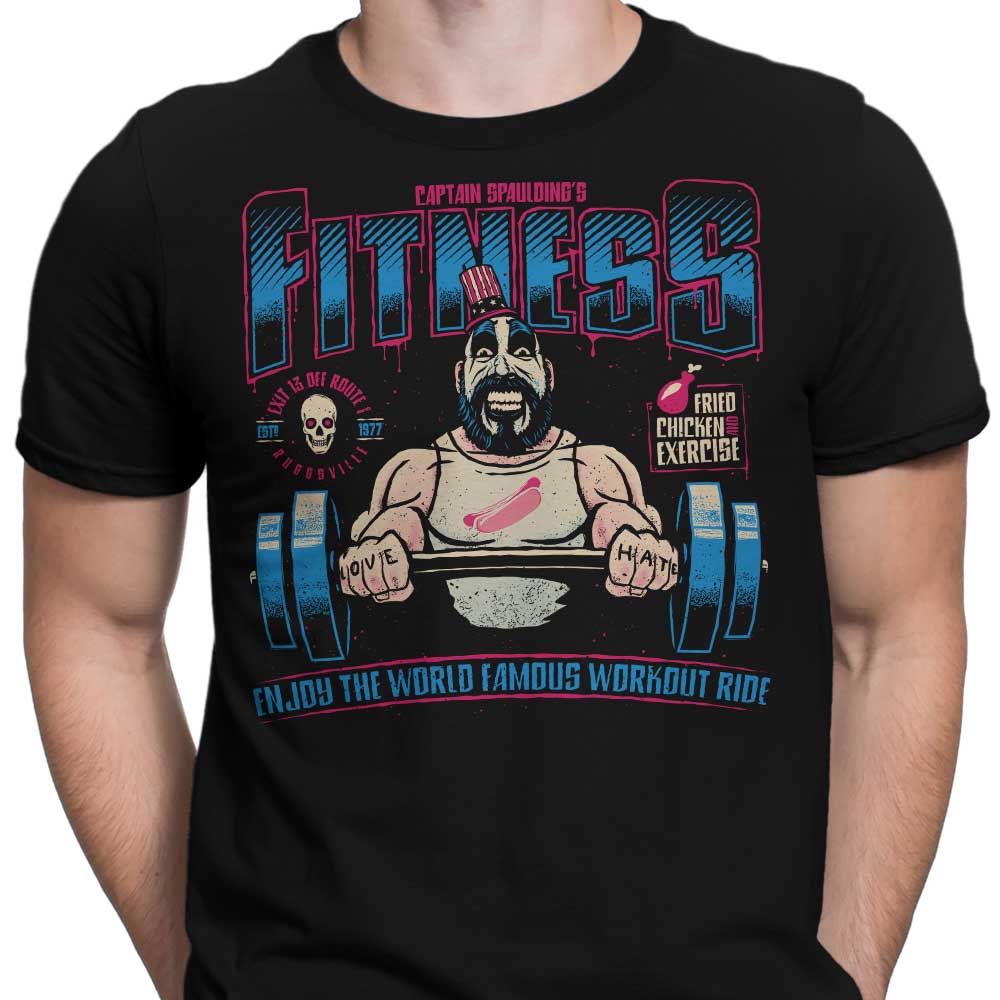 Men's 'Fried Chicken and Exercise' Apparel: T-Shirts in Various Sizes