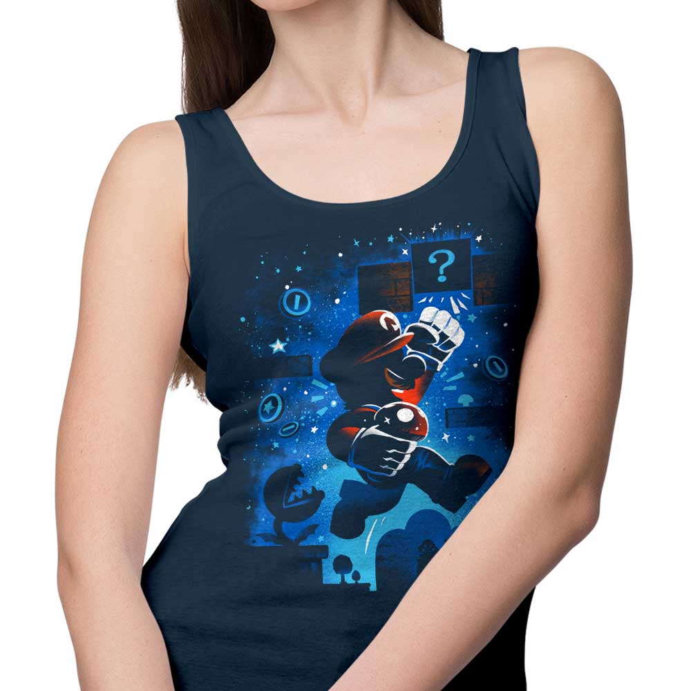 The Red-colored Plumber-themed Tank Top for Casual Wear
